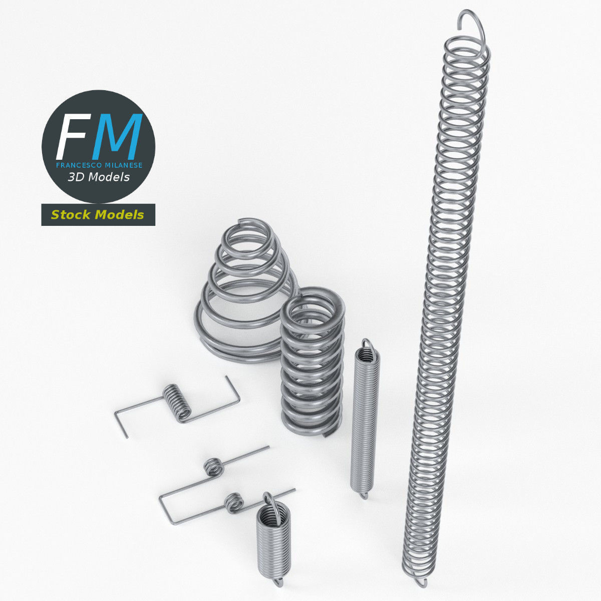 Hardware springs 3D model_2