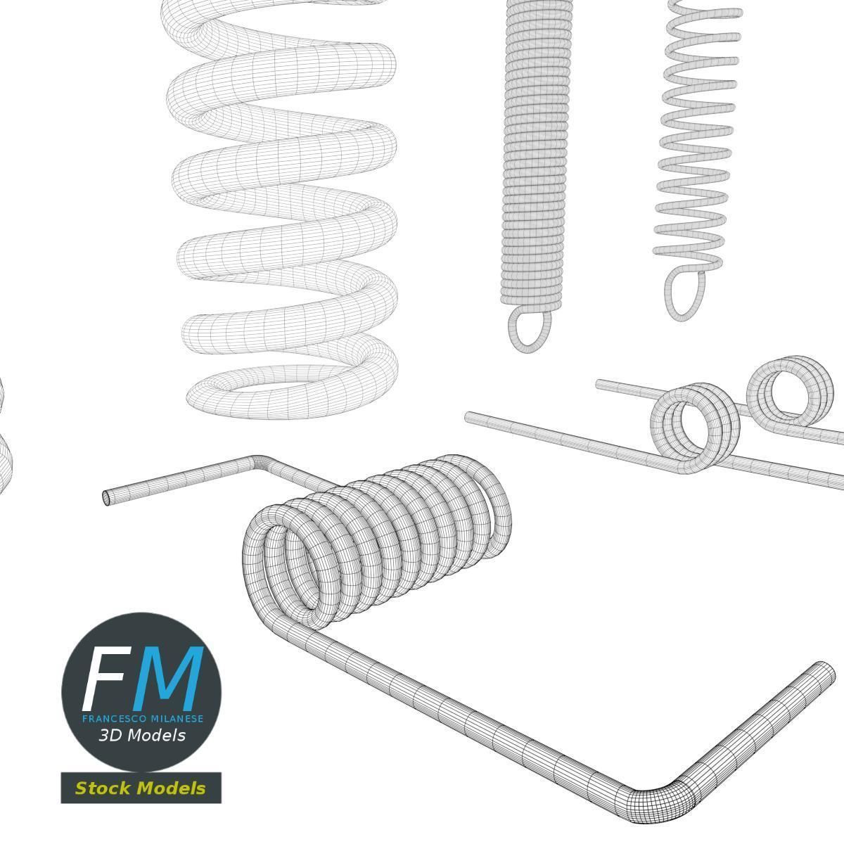 Hardware springs 3D model_7