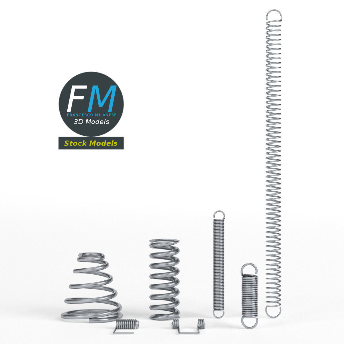 Hardware springs 3D model_3
