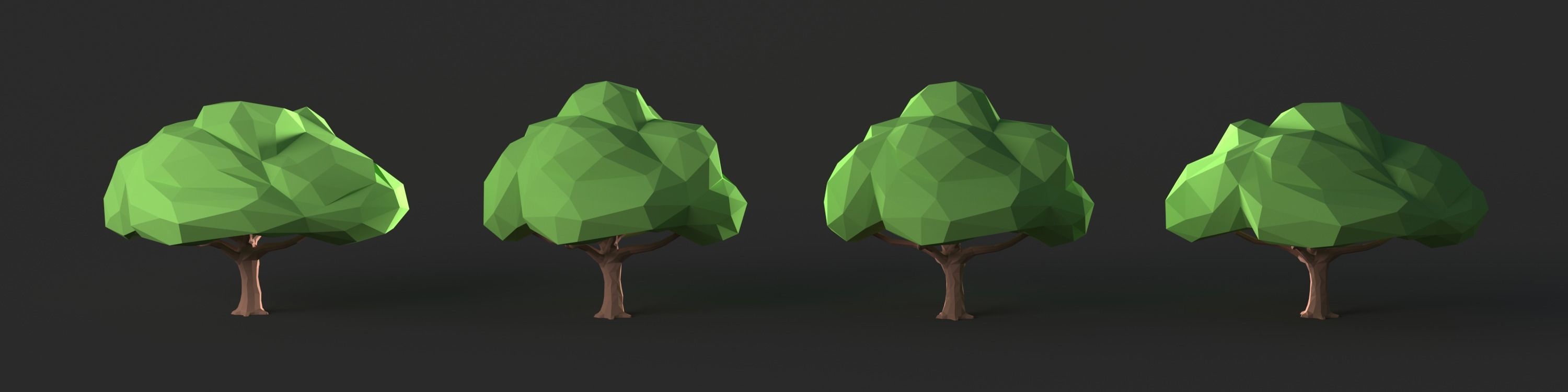 Low Poly Tree Pack Low-poly 3D model_4