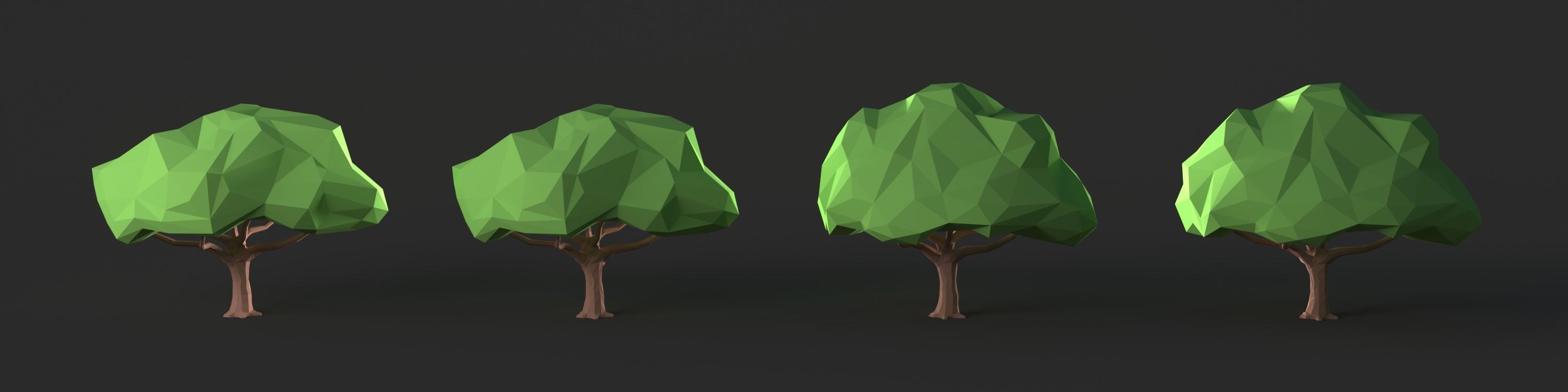 Low Poly Tree Pack Low-poly 3D model_3