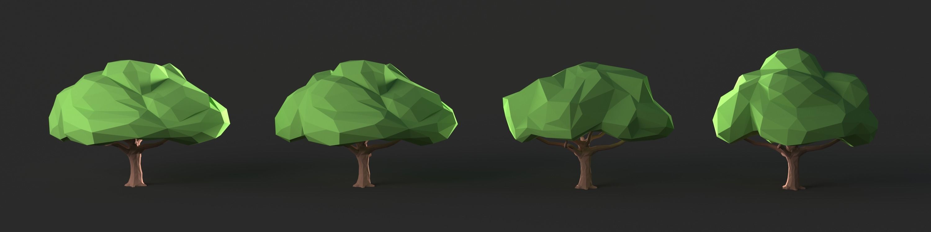 Low Poly Tree Pack Low-poly 3D model_5