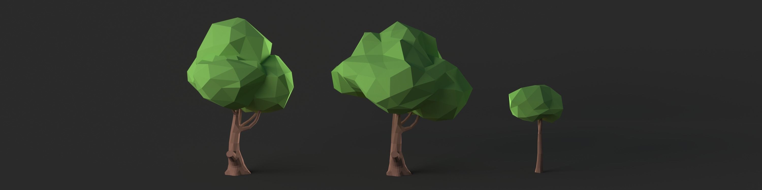 Low Poly Tree Pack Low-poly 3D model_7