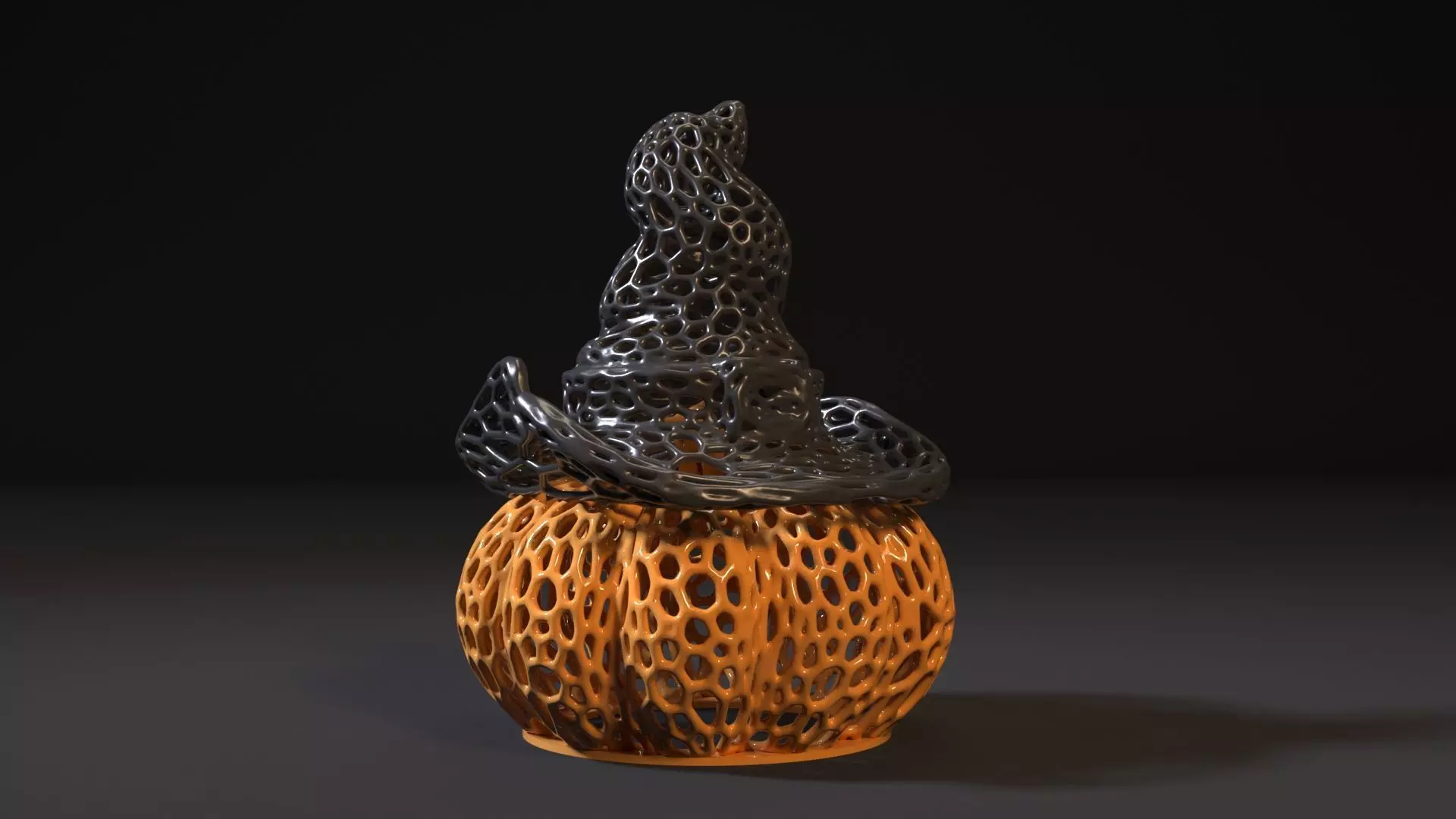 pumpkin in a hat 3D print model