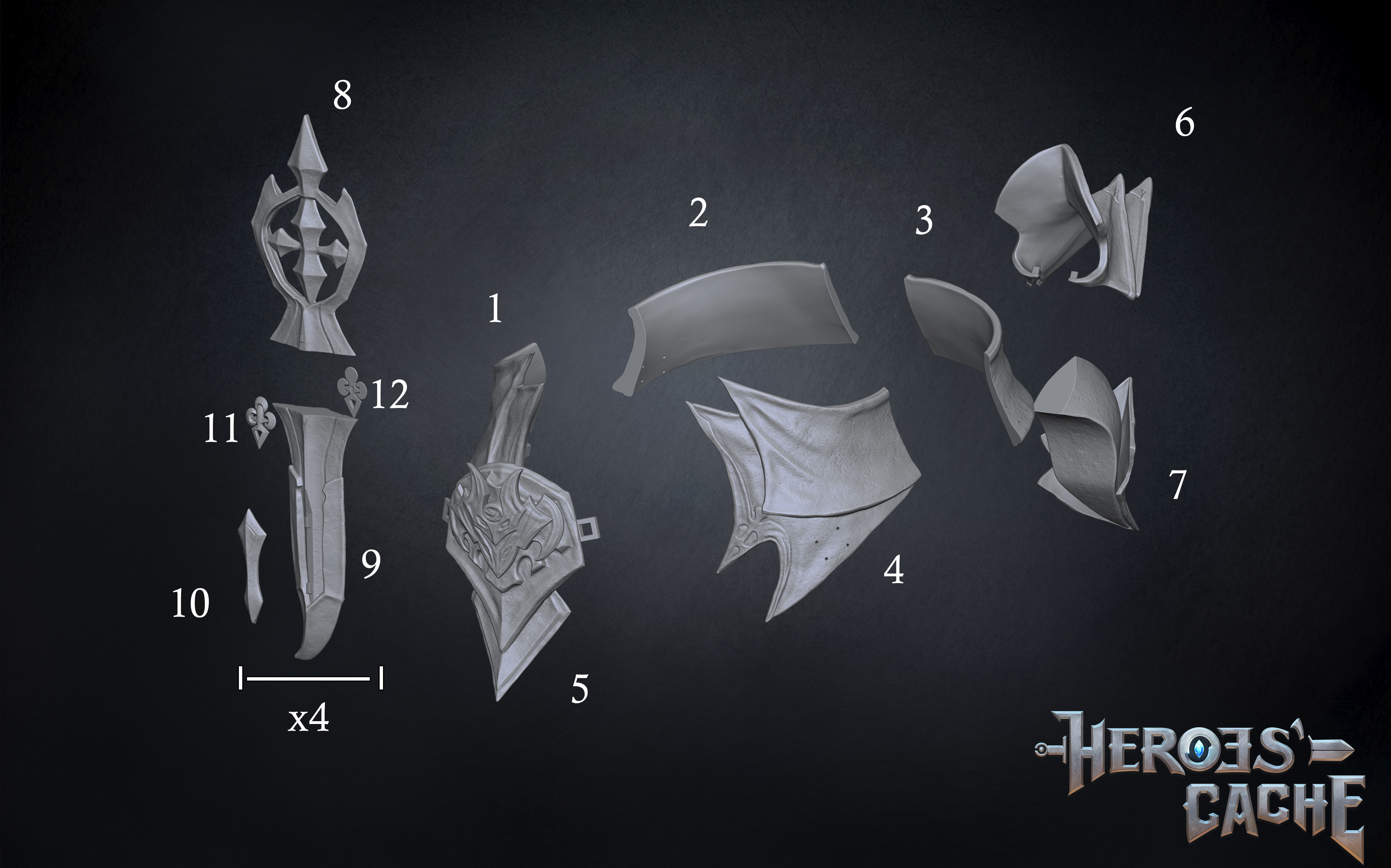 Final Fantasy XIV - Drachen Armor - Waist 3D print model_2