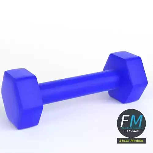 Neoprene dumbbell 3D model