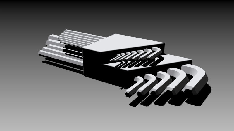 Allen Wrench Set 3D model_8