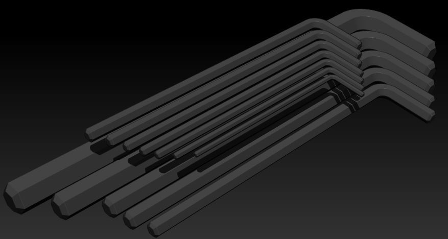 Allen Wrench Set 3D model_3