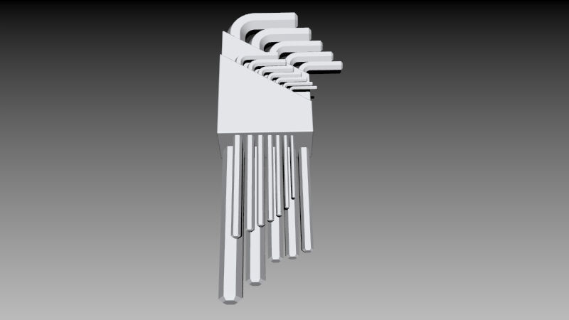 Allen Wrench Set 3D model_9