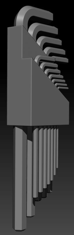 Allen Wrench Set 3D model_5