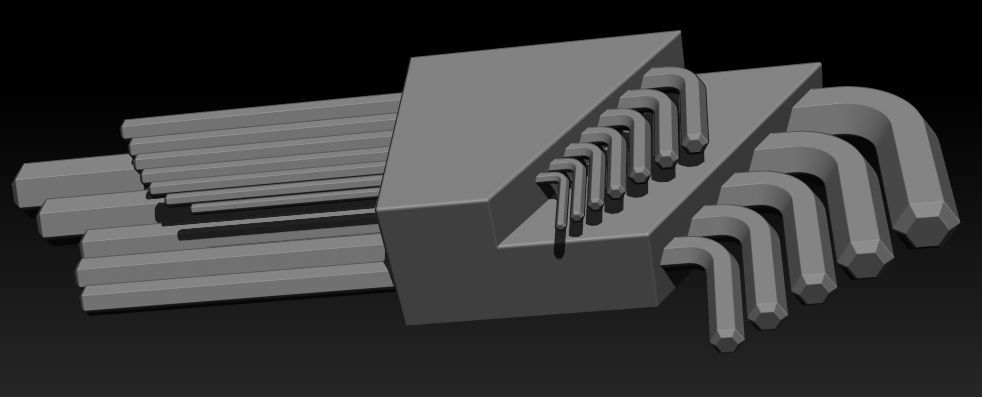Allen Wrench Set 3D model_4