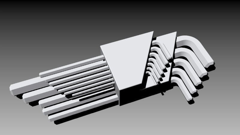 Allen Wrench Set 3D model_6