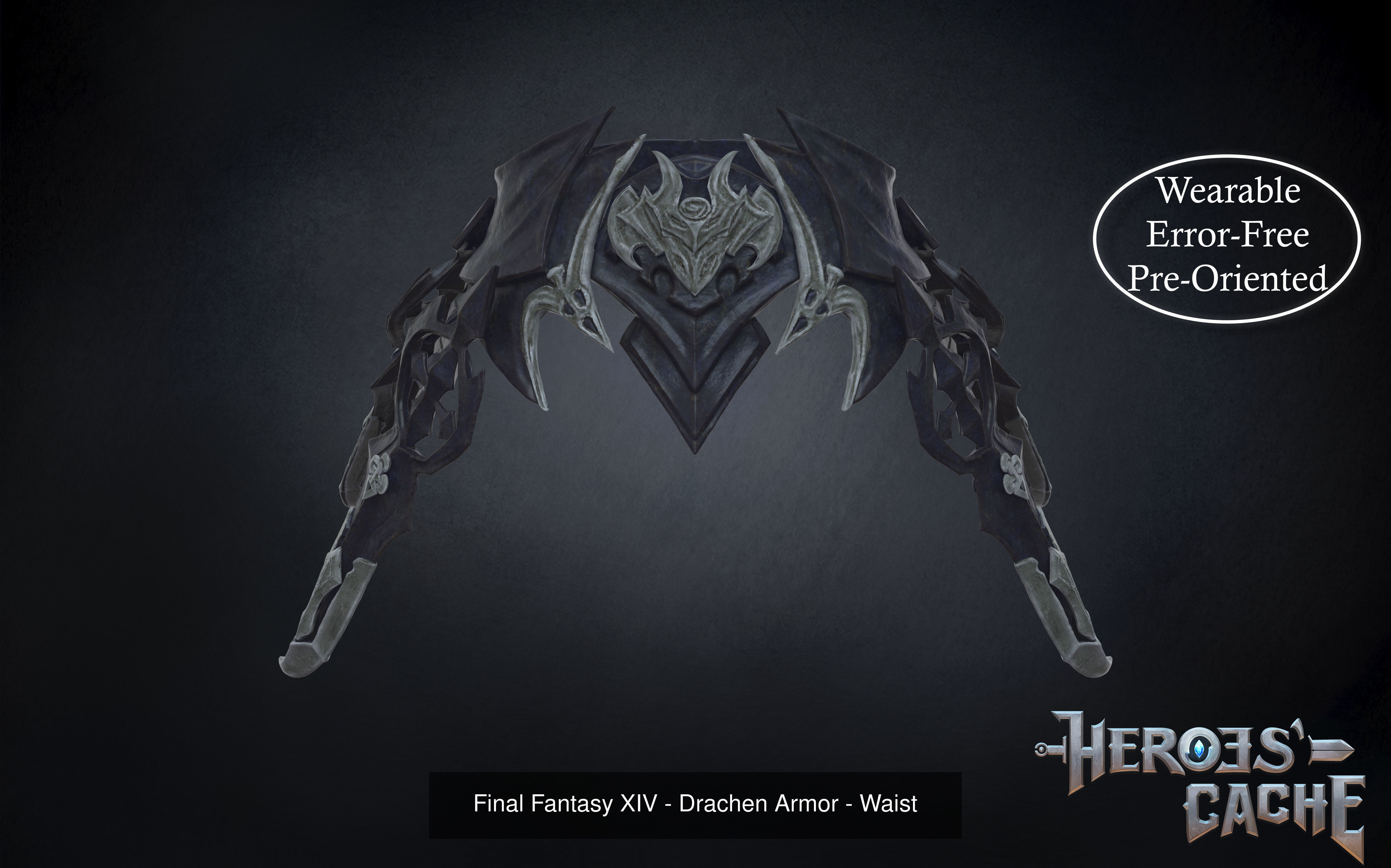 Final Fantasy XIV -Drachen Armor Full set 3D Model Collection_5