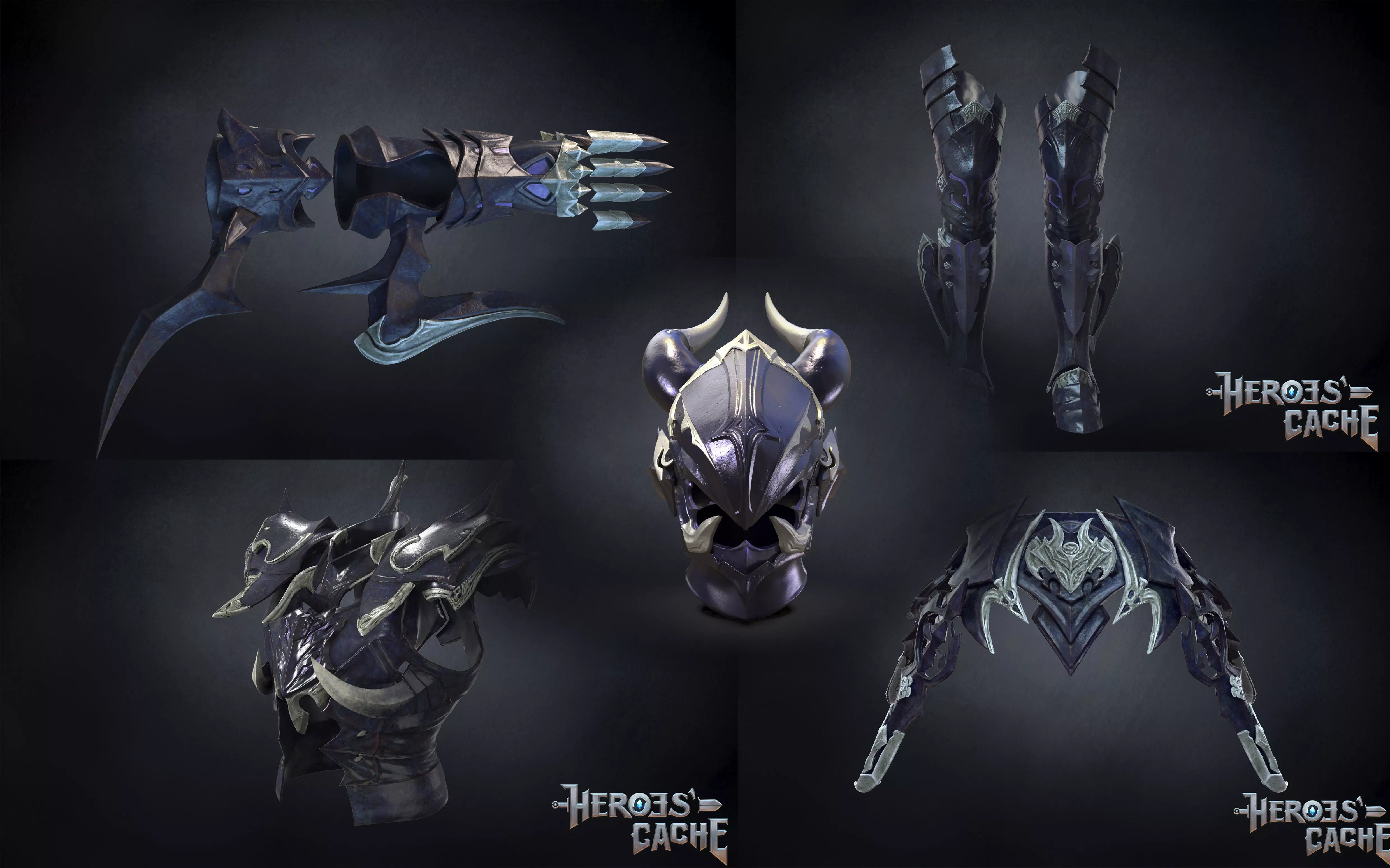 Final Fantasy XIV -Drachen Armor Full set 3D Model Collection_0