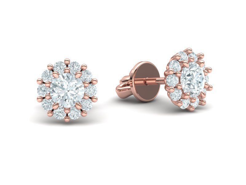 Stud earrings Classic Diana design 3dmodel 3D print model_14