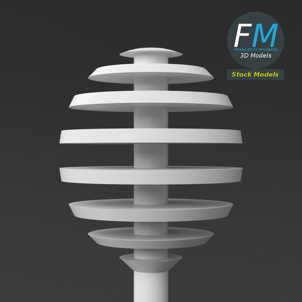 Plastic honey dipper 3D model_5