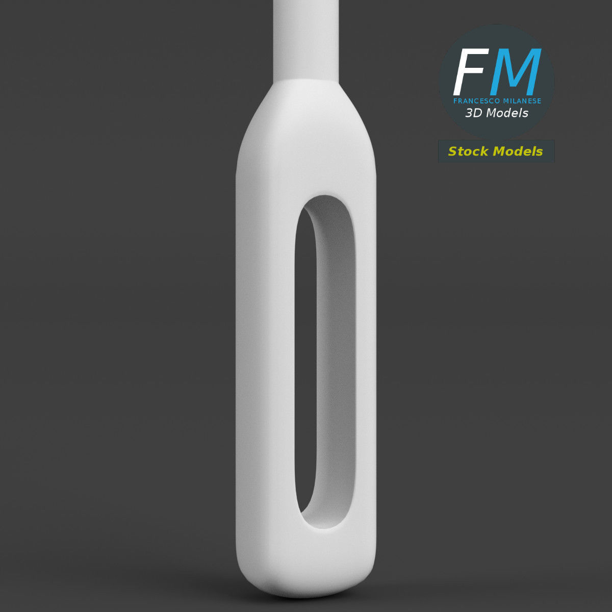 Plastic honey dipper 3D model_4