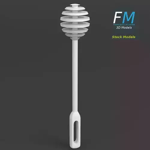 Plastic honey dipper 3D model