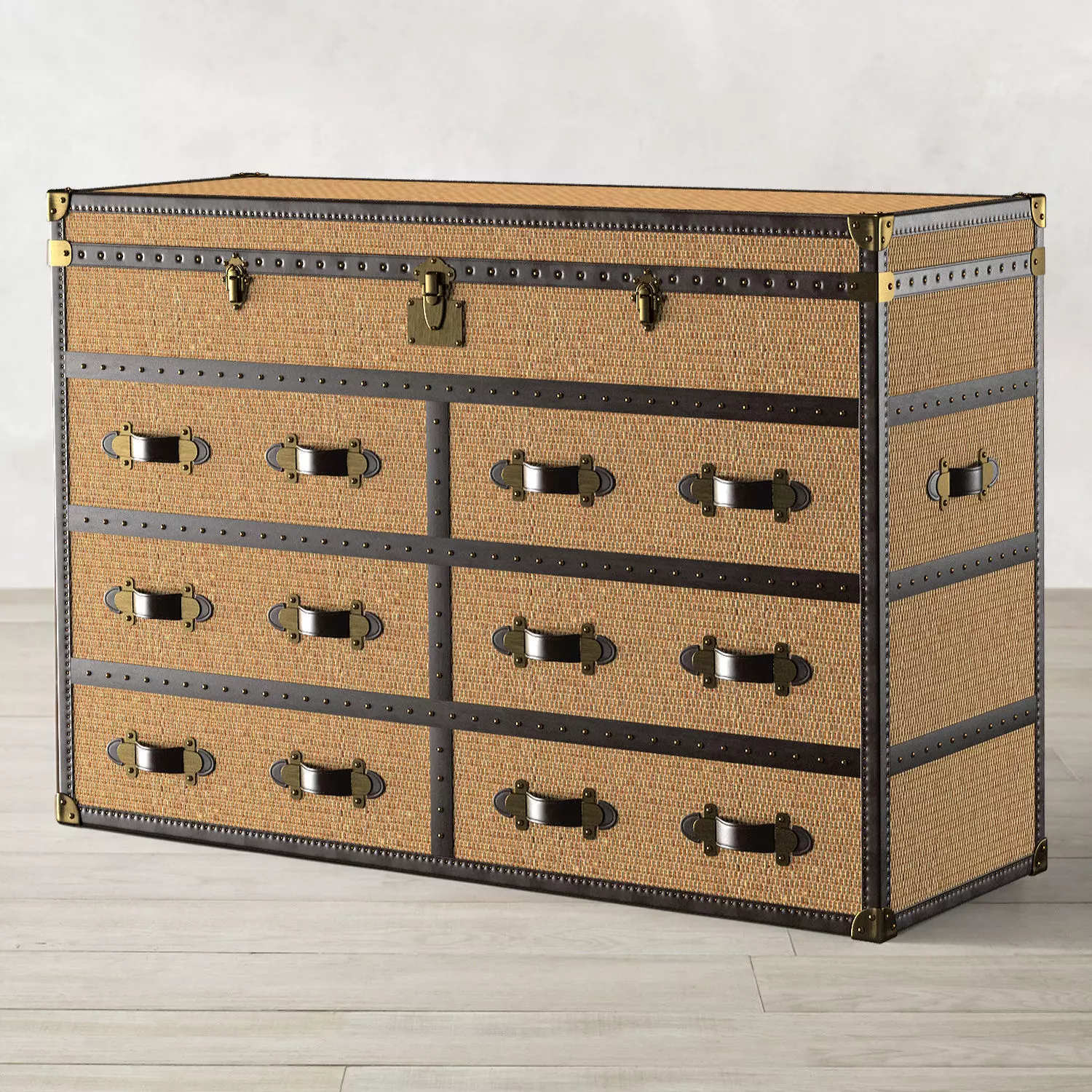 MAYFAIR RATTAN DOUBLE CHEST 3D model_0