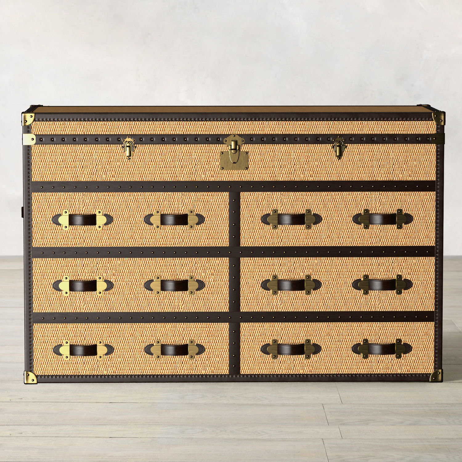 MAYFAIR RATTAN DOUBLE CHEST 3D model_1