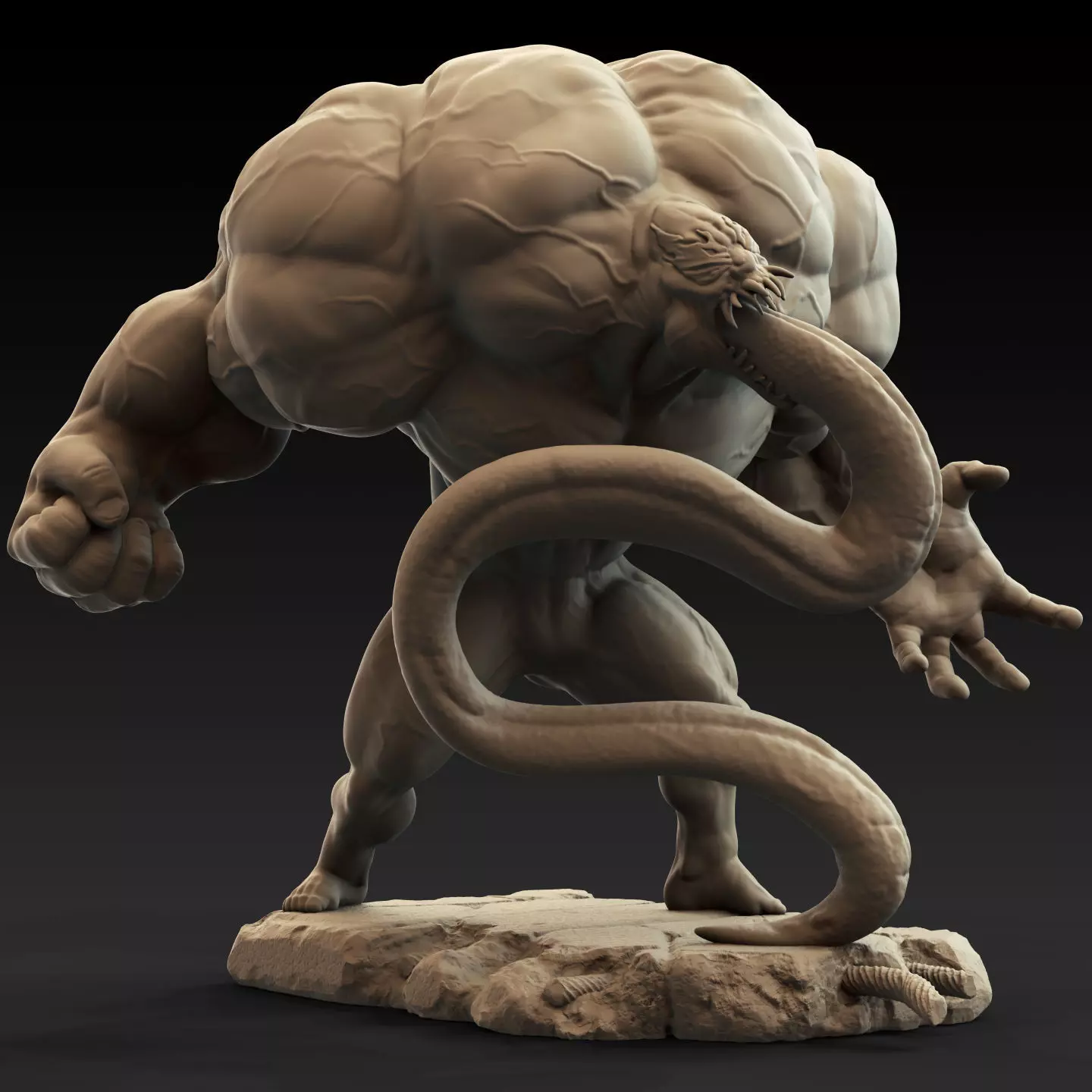 Marvel Spiderman Venom Statue 3D print model_0