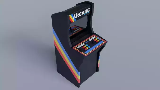 Arcade Cabinet Low-poly 3D model