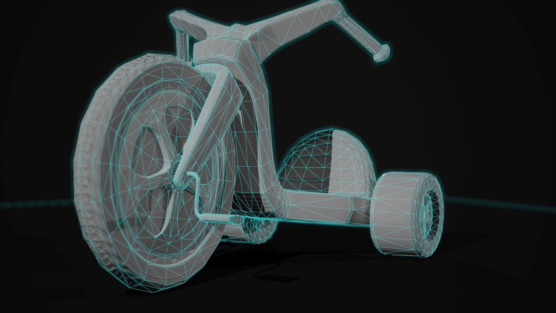 Game Ready Toy Collection bike with wheels Low-poly 3D model_6