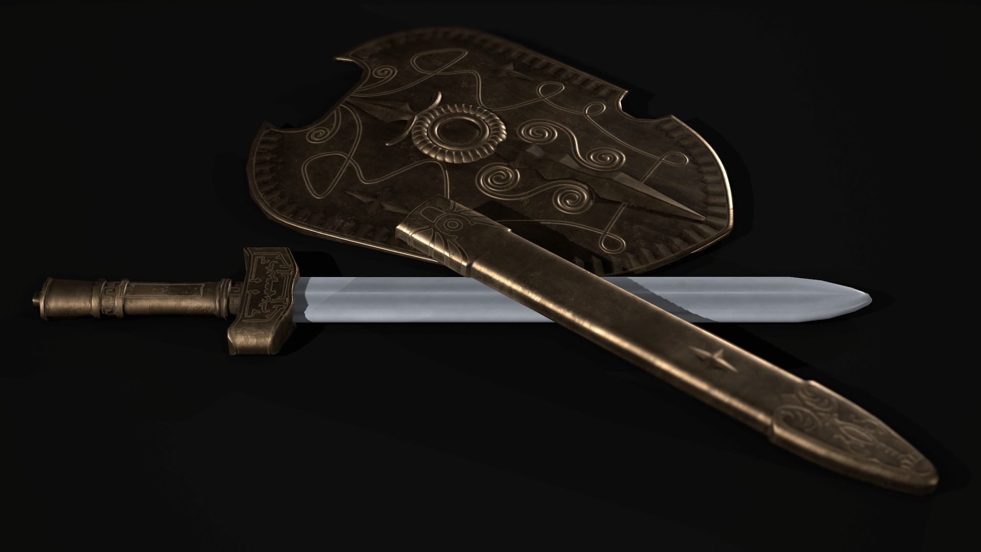 Game Ready Toy Collection bike with wheels Low-poly 3D model_9