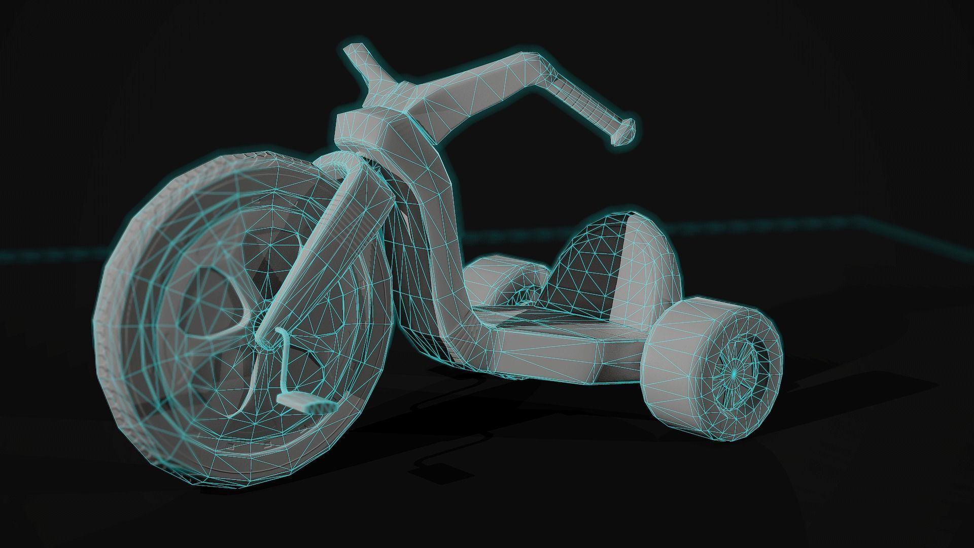 Game Ready Toy Collection bike with wheels Low-poly 3D model_7