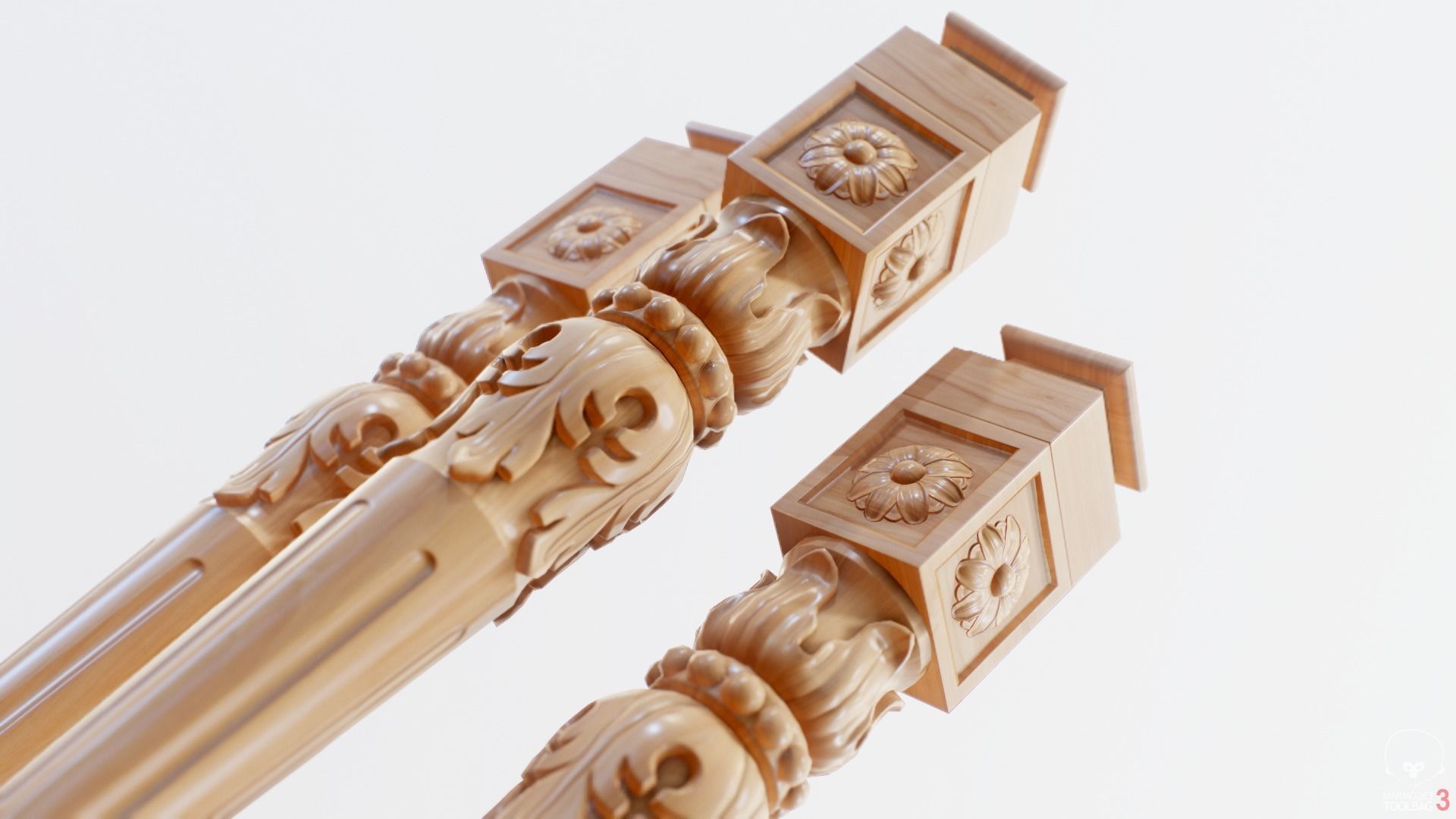 Classic Chair Low-poly 3D model_13