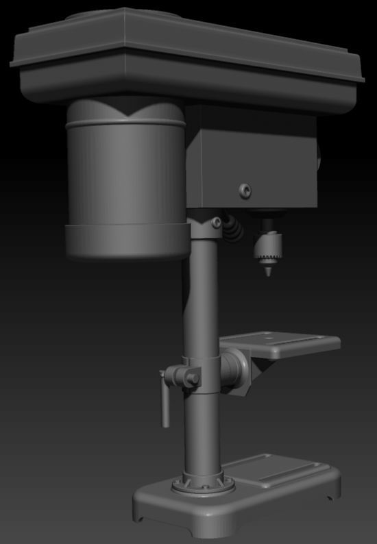 Desktop Drill Press 3D model_4