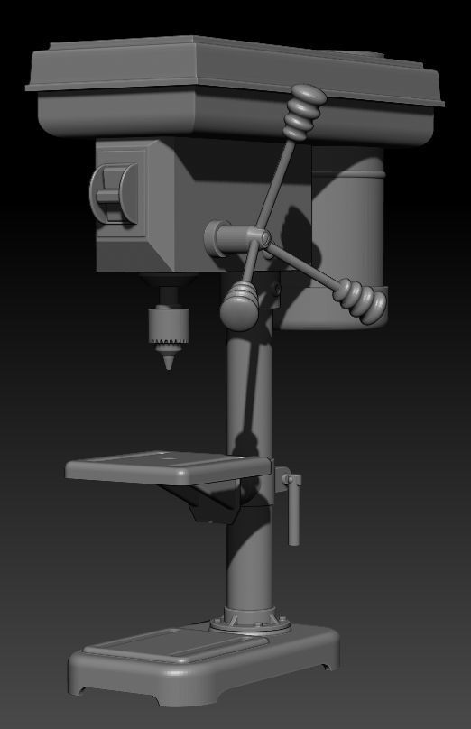 Desktop Drill Press 3D model_2