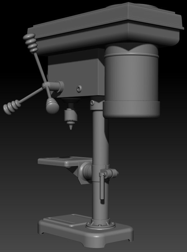 Desktop Drill Press 3D model_5