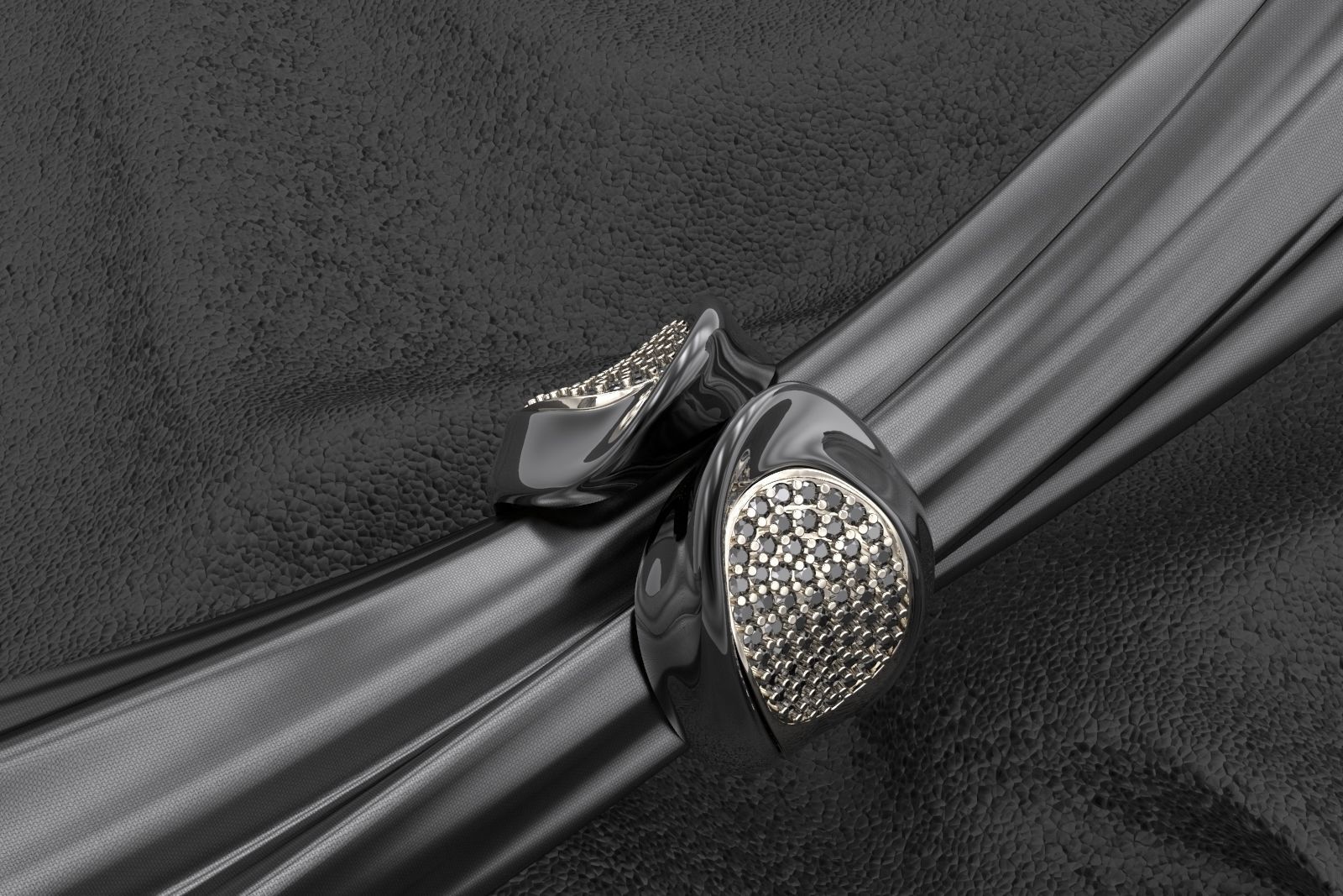 WOMAN RING WITH GEMS 3D print model_5