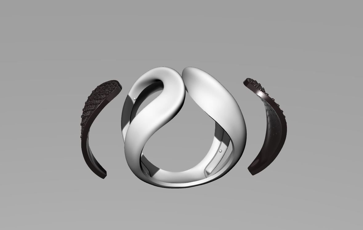 WOMAN RING WITH GEMS 3D print model_13