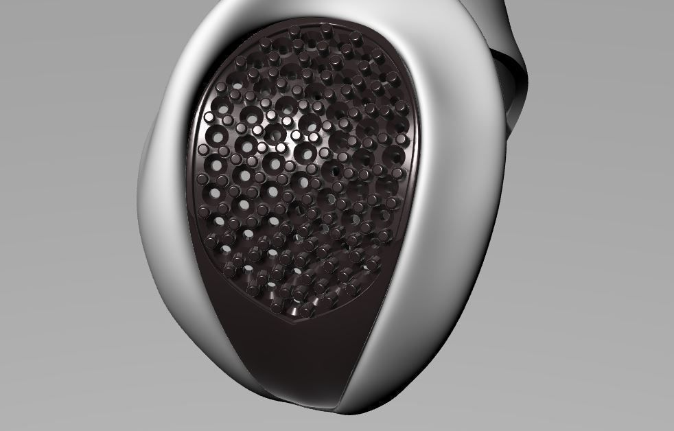 WOMAN RING WITH GEMS 3D print model_12