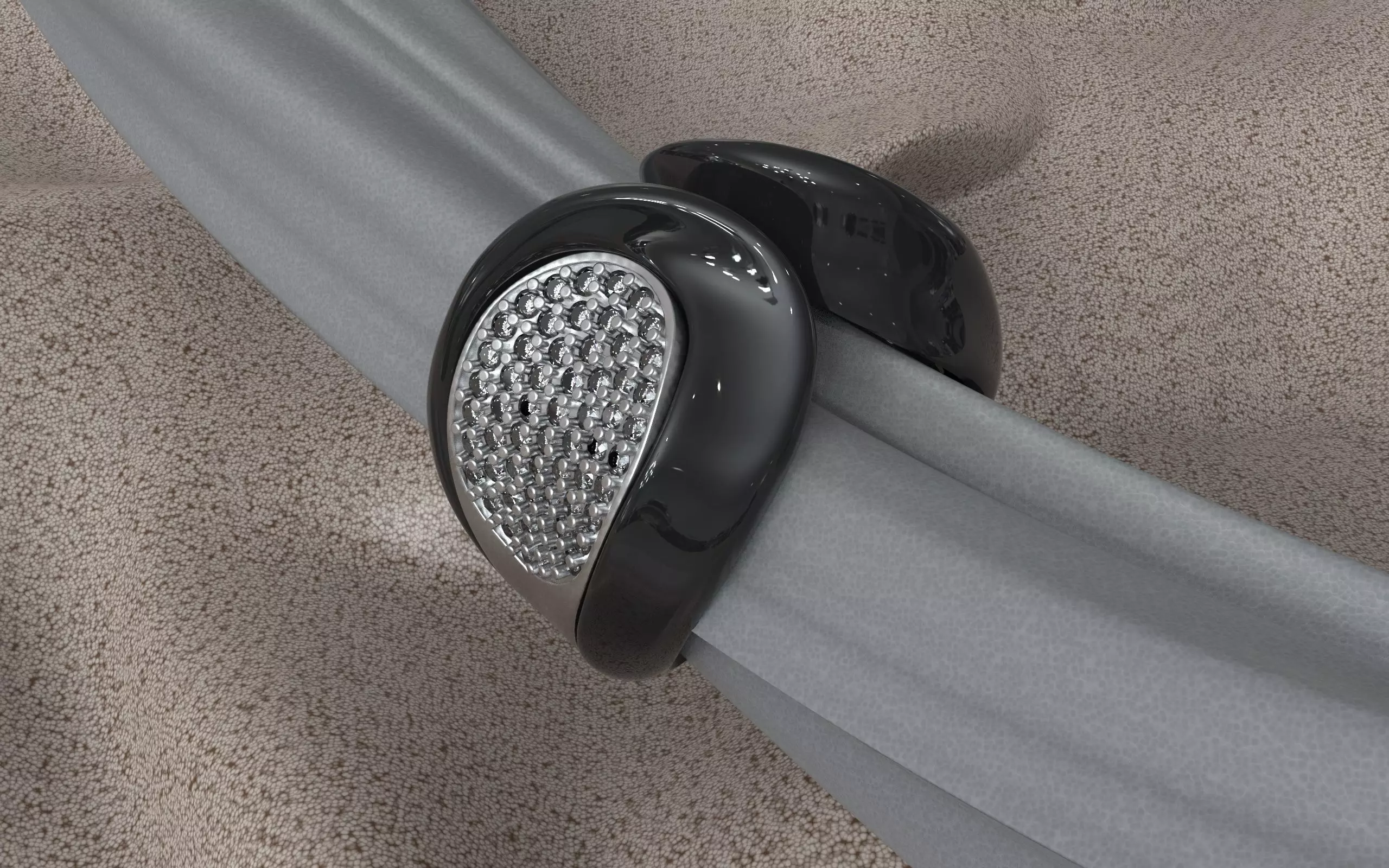 WOMAN RING WITH GEMS 3D print model_0