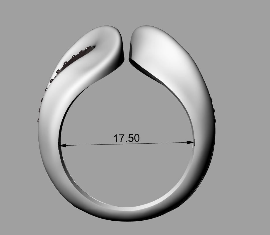 WOMAN RING WITH GEMS 3D print model_10