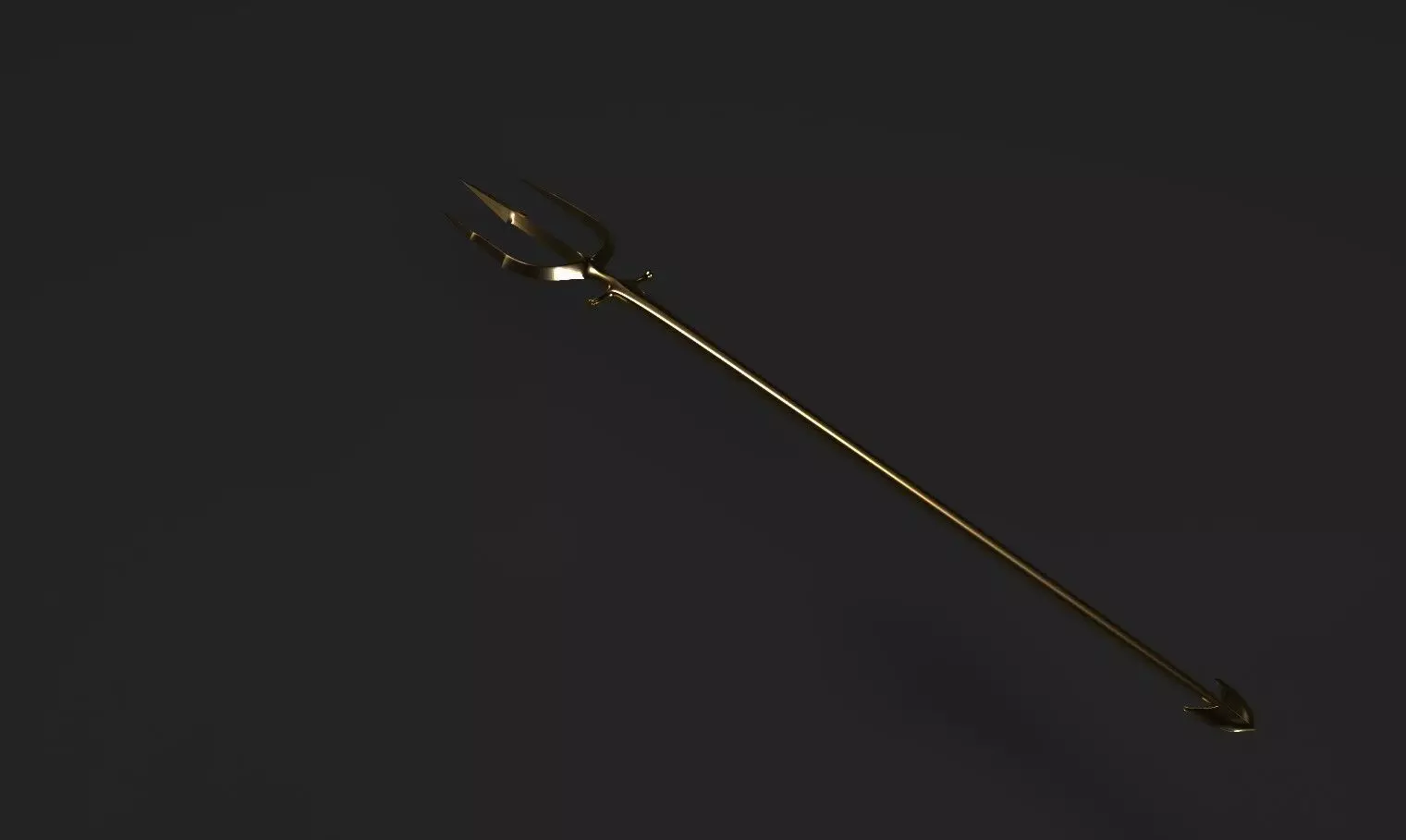 aquaman trident Free low-poly 3D model_0