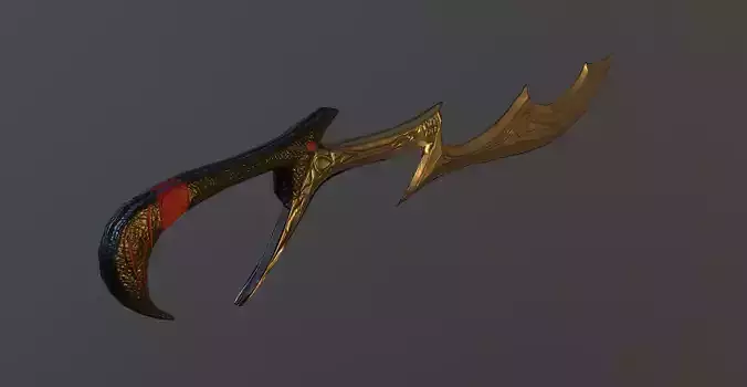 Kopesh Sword  Low-poly 3D model