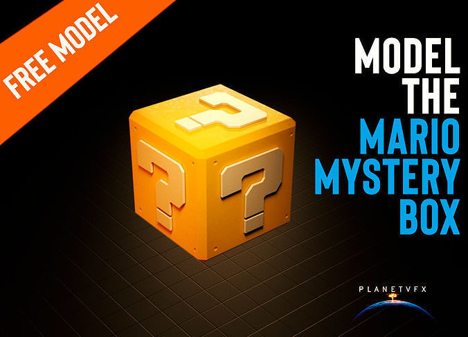 Mario Mystery Box Free low-poly 3D model