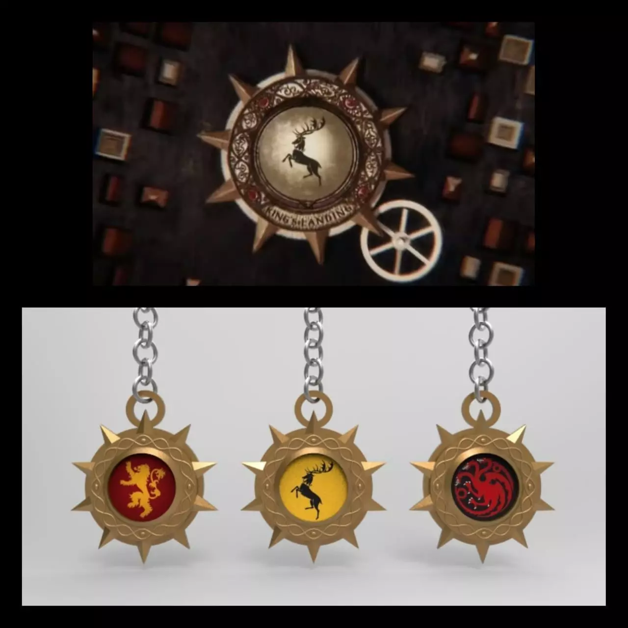 Kings Landig gear keychain - Game of Thrones 3D print model