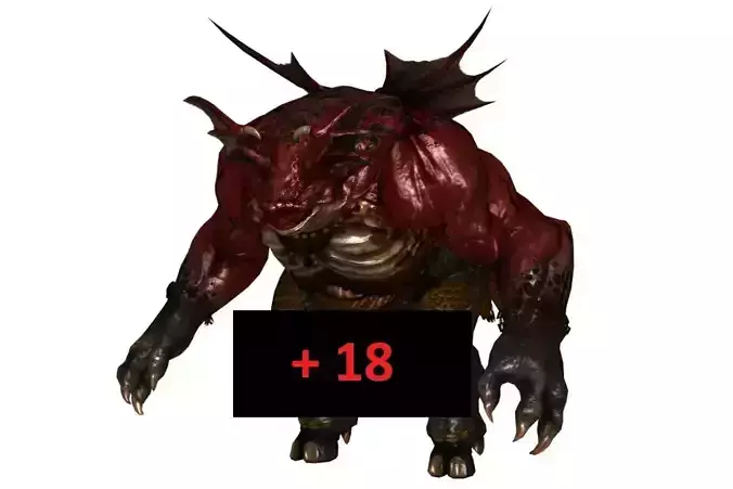 Monster with d-ick 02 3D model