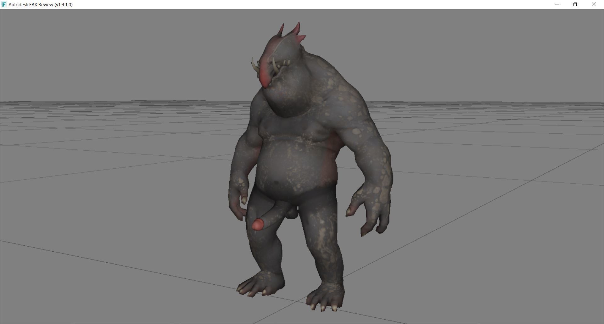 Monster with d-ick 05 3D model_4