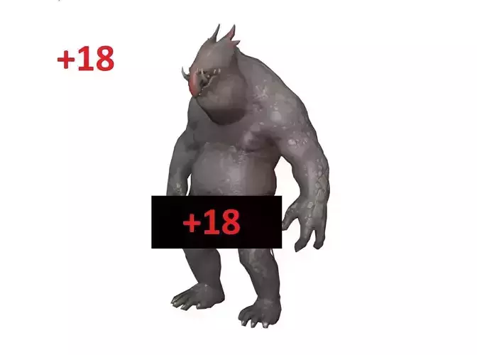 Monster with d-ick 05 3D model
