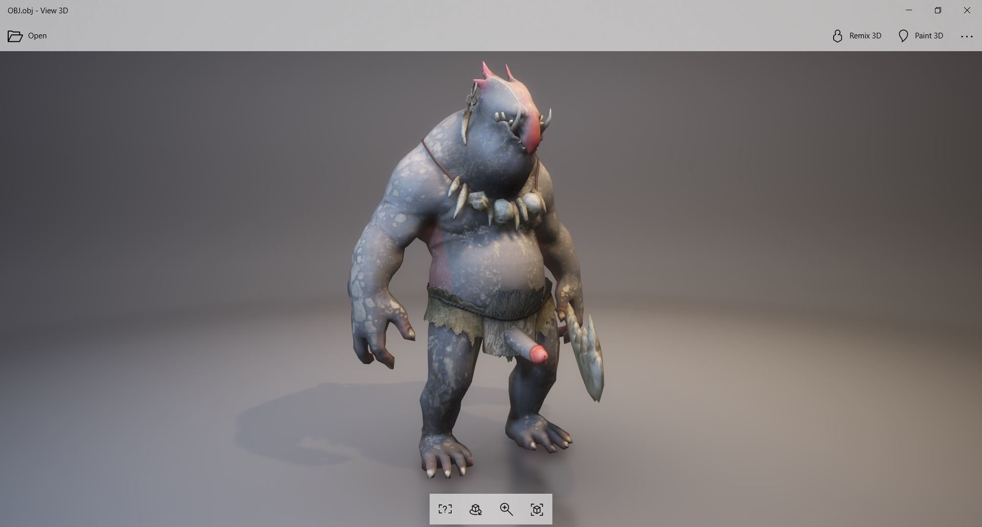 Monster with d-ick 05 3D model_2