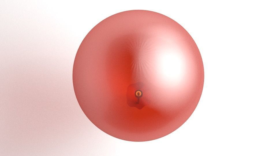 Balloon 4 on stick 3D model_2