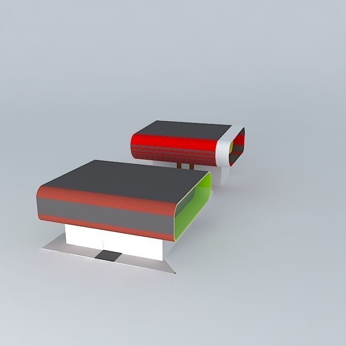 Fitness two boxes 3D model_1