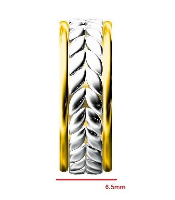 band ring marquise shape cut 3D print model_2