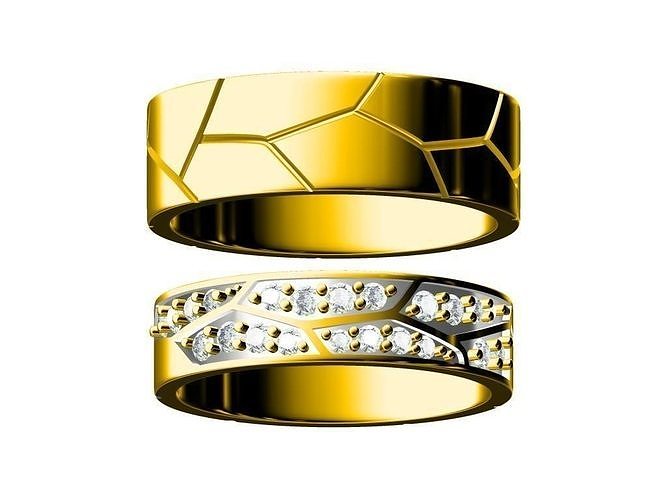 couple band engravieng 3D print model